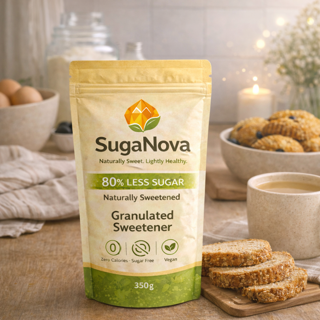 SugaNova sweetener with breakfast treats